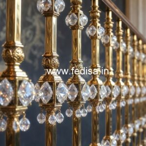 Premium Brass Crystal Railings for Staircases CR-0783