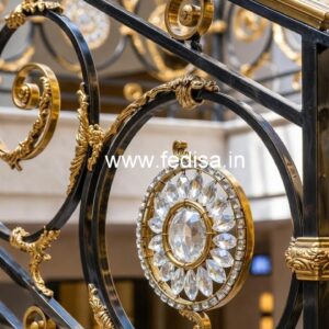 Luxury Brass Crystal Railings for Modern Interiors CR-0791