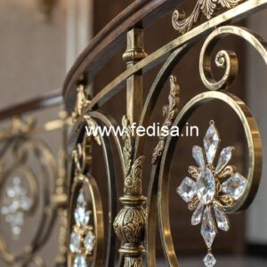 Premium Brass Crystal Railings for Architecture CR-0793