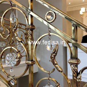 Elegant Brass Crystal Railings for Staircase Decor CR-0794