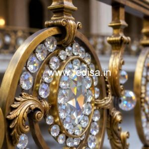 Elegant Brass Crystal Railings for Home Interiors CR-0802