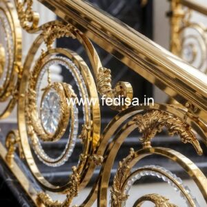 Elegant Brass Crystal Staircase Railing Designs CR-0805