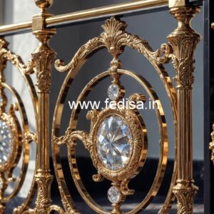 Premium Brass Crystal Railing for Luxury Interiors CR-0806