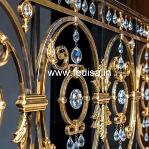 Modern Brass Crystal Railing Designs for Homes CR-0807