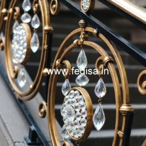 Decorative Brass Crystal Railing for Interiors CR-0810