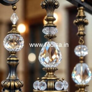 Contemporary Brass Crystal Stair Railings CR-0814