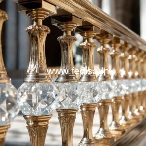 Premium Brass Crystal Railing for Home Decor CR-0832
