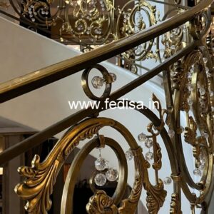 Elegant Brass Crystal Railings for Design CR-0850