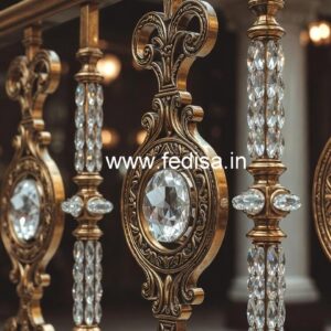 Luxury Brass Crystal Railings for Modern Homes CR-0852