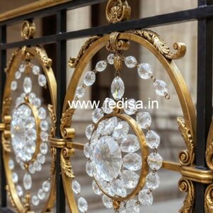 Designer Brass Crystal Railings for Modern Interiors CR-0854