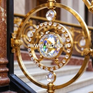 Elegant Brass Crystal Railings for Decor CR-0856