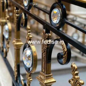 Modern Brass Crystal Railing Designs 2028 CR-0860