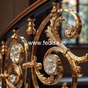 Designer Brass Crystal Railings for Luxury Villas CR-0863