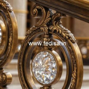 Premium Brass Crystal Railings for Homes CR-0871
