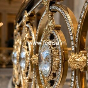 Designer Brass Crystal Railings for Interior Design CR-0874