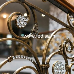 Designer Brass Crystal Railings for Villas CR-0876