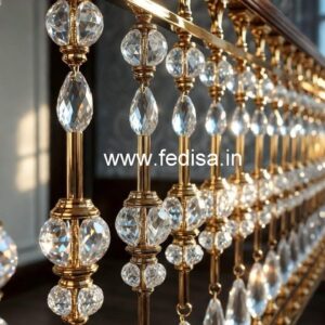 Designer Brass Crystal Railings for Home Decor CR-0877