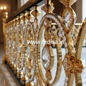 Premium Brass Crystal Railings for Stair Design CR-0879