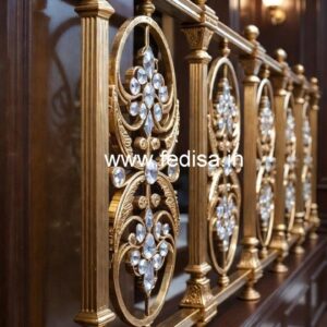 Designer Brass Crystal Railings for Luxury Interiors CR-0882