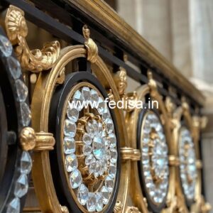 Best Brass Crystal Railing Ideas for Luxury Homes CR-0885
