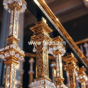 Luxury Brass Crystal Railings for Classic Homes CR-0891