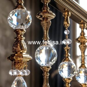 Stylish Brass Crystal Railings for Contemporary Interiors CR-0892