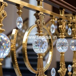 Unique Brass Crystal Railings for Modern Design CR-0895