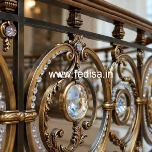 Elegant Brass Crystal Railings for Dream Homes CR-0896