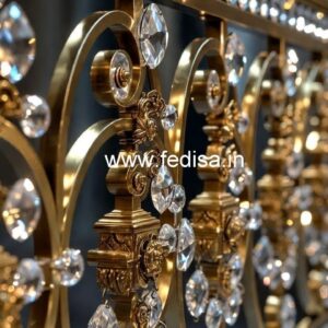 Stylish Brass Crystal Railings for Grand Homes CR-0900