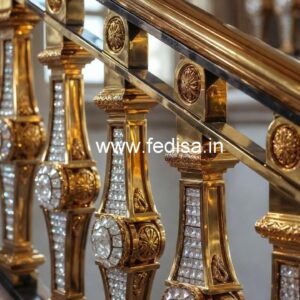 Designer Brass Crystal Railings for Dream Homes CR-0903