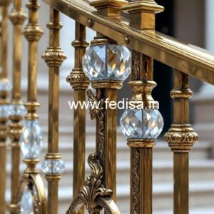 Luxury Brass Crystal Railings for Architecture CR-0909