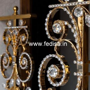 Elegant Brass Crystal Stair Railing Designs CR-0914