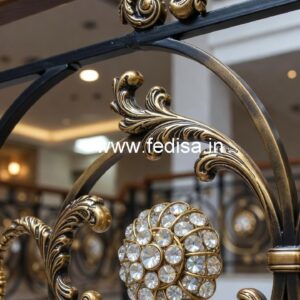 Modern Brass Crystal Railing for Home Interiors CR-0915
