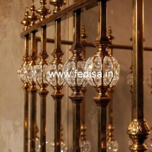 Royal Brass Crystal Staircase Railing Designs CR-0921