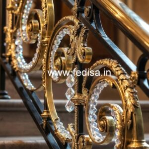 Handmade Brass Crystal Railing Designs CR-0923