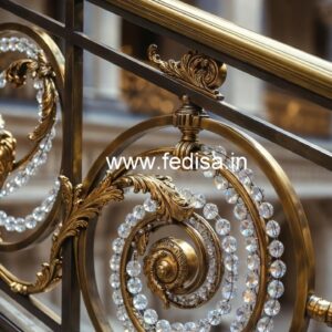 Premium Interior Brass Crystal Railings CR-0930