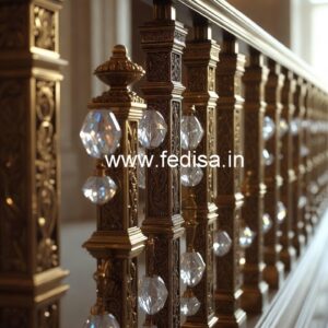 Royal Look Brass Crystal Railing Designs CR-0935
