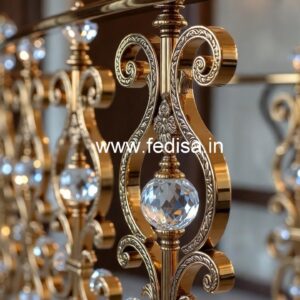 Luxury Interior Railings with Brass Crystal CR-0940