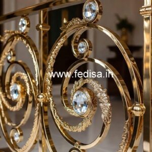 Designer Handcrafted Brass Crystal Railing CR-0944