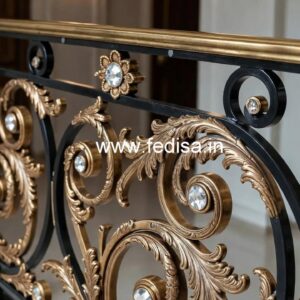 Premium Brass Crystal Railings for Hotels CR-0952
