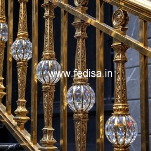 Fancy Brass Crystal Railing Designs CR-0953