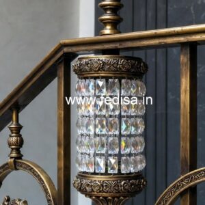 Modern Staircase Brass Crystal Designs CR-0955