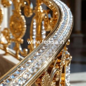 Royal Interior Brass Crystal Railing Ideas CR-0958
