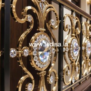 Premium Staircase Crystal Brass Railings CR-0967