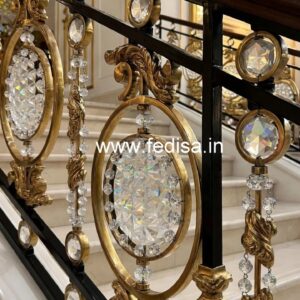 Brass Crystal Staircase with LED Lights CR-0970