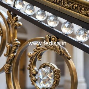 Interior Design Ideas with Brass Crystal Railing CR-0973