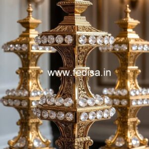 Luxury Staircase Railings with Crystal Brass CR-0979
