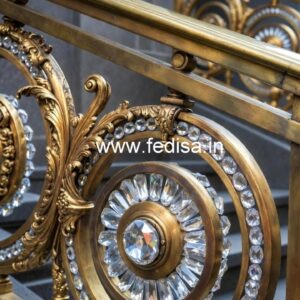 Brass Crystal Railings for Villas CR-0984