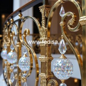 Premium Decorative Brass Crystal Railings CR-0986