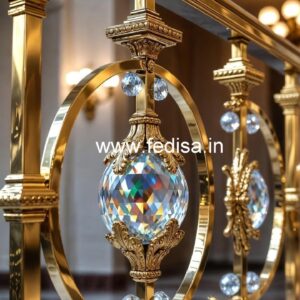 Luxury Handcrafted Brass Crystal Railings CR-0987
